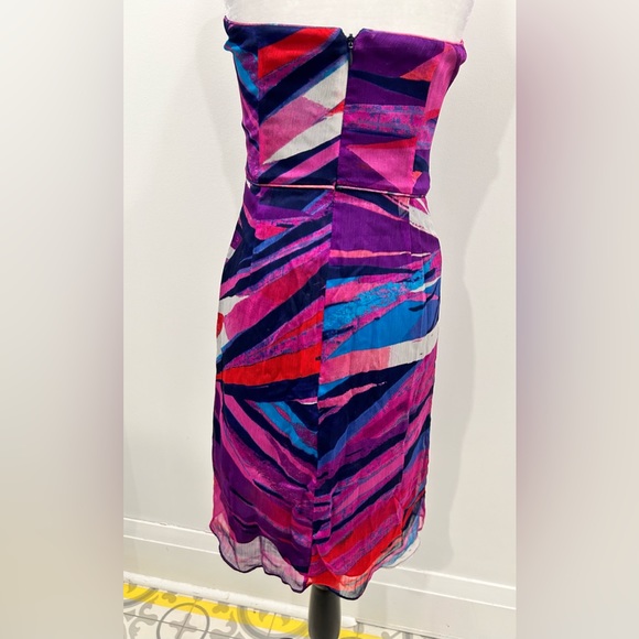 Colourful Banana Republic strapless dress size 4 - Picture 4 of 7
